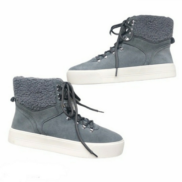 NWOT Marc Fisher Darlen Gray High Top Sneaker Boots - Picture 1 of 10
